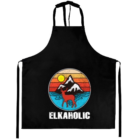 Elk Hunting Elkaholic Hunters Aprons