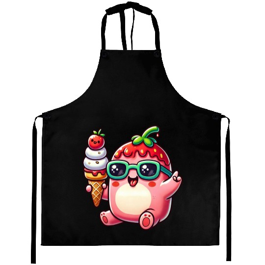 Ice Cream Strawberry Chill Aprons