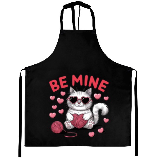 Be Mine Valentine Trendy Funny Vintage Aprons