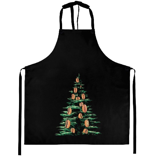Hot Dog Christmas Tree Holiday Cheer Aprons