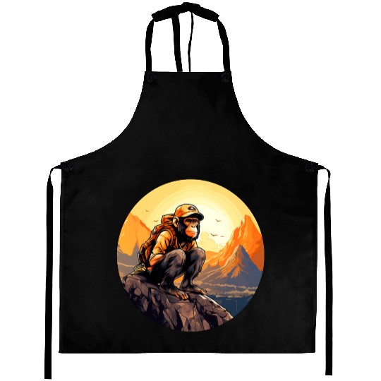 Monkey hiking / mountaineering monkey Aprons