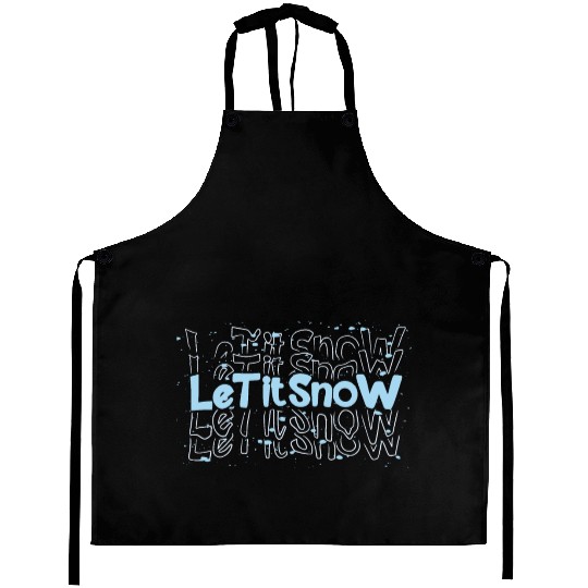 Let It Snow Winter Season Graphic Design Aprons