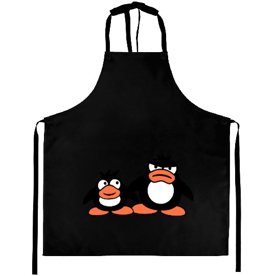 Penguin Two Friends 2 Team Big Brother Angry Crew Aprons