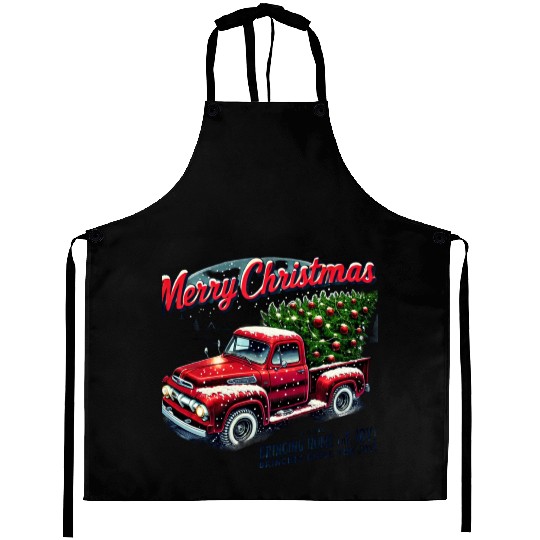 Vintage Christmas Tree Pickup Aprons