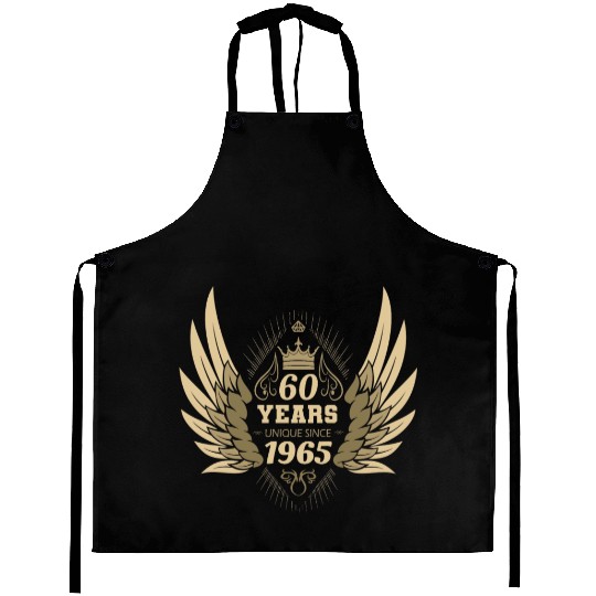 60 Years Unique Angel Wings Crown Aprons