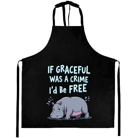 Hippo Humor Sarcastic Quotes Funny Wildlife Aprons