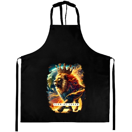 Lion of Judah with Crown And Flames Aprons