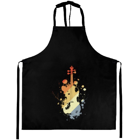 Violin Retro Style Aprons