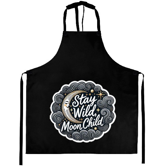 Stay wild moon child Aprons