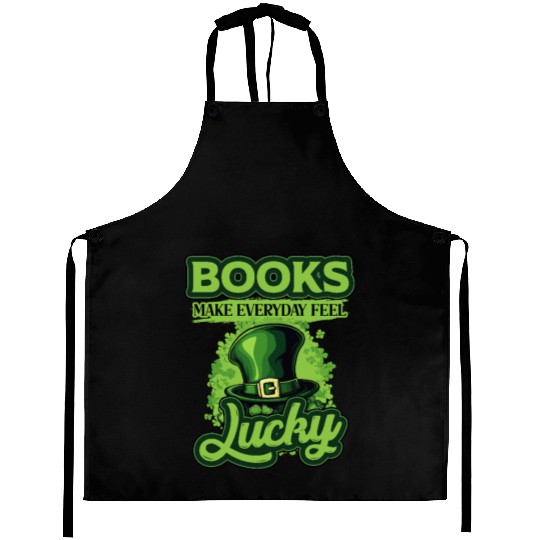 Books Make Everyday Feel Lucky St Patricks Day Aprons