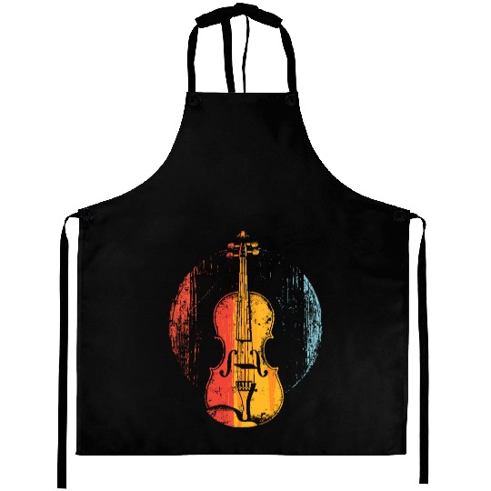 Violin Comic Style Aprons