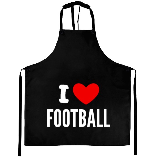 I Love Football Aprons