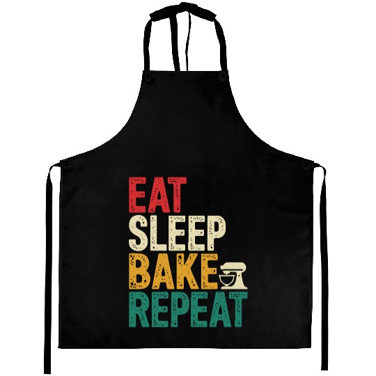 Eat Sleep Bake Repeat Funny Baking Gifts Aprons