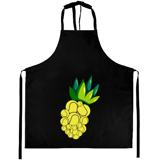 Pineapple Tennis Vibes for Summer Fun Aprons