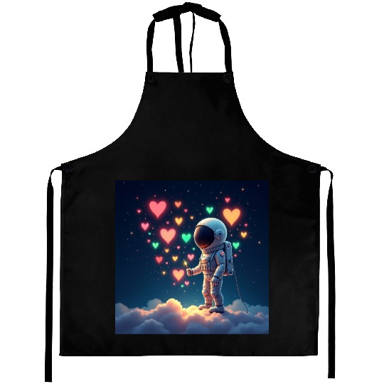 Astronauts are full of love Aprons