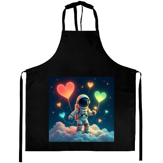 Astronauts are full of love Aprons