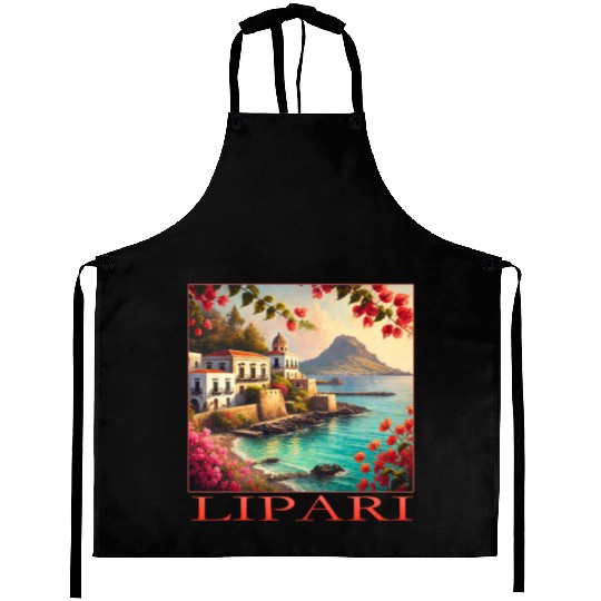 Lipari Volcano Mediterranean Terracotta Vacation Aprons