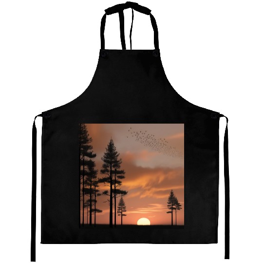 Pine forest at sunset Aprons