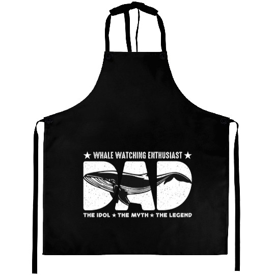 Whale Watching Enthusiast Dad The Marine Biologist Aprons