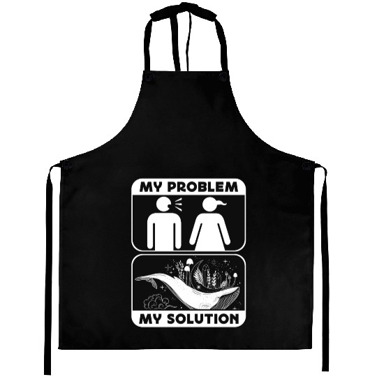 Whale Watching My Problem My Pictogram Mom Dad Aprons