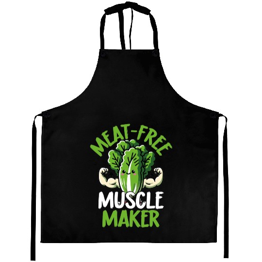 Meat-Free Muscle Maker Funny Vegan Gym Aprons