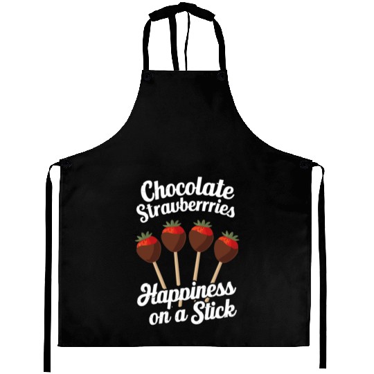 Chocolate Strawberries Happiness on a Stick Aprons