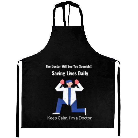 The Doctor will see you soonish. Saving life daily Aprons