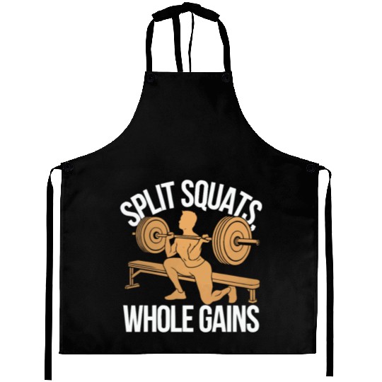 Bulgarian Squat Exercise Fitness Workout Gym Aprons