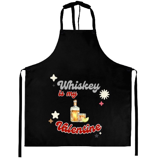 Whiskey Lovers Valentine's Design Aprons