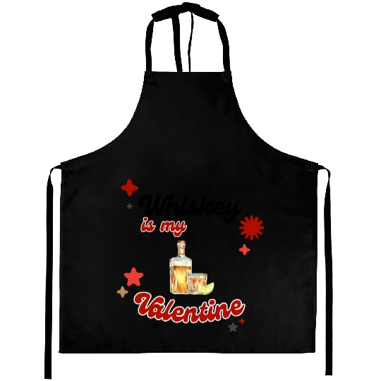 Whiskey Lover's Valentine's Design Aprons