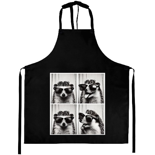Photobooth Hedgehog with Sunglasses Aprons