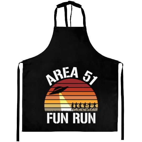 Area 51 Fun Run I Aliens UFO Roswell Alien Aprons