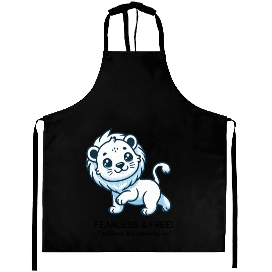 Fearless lion cub Aprons