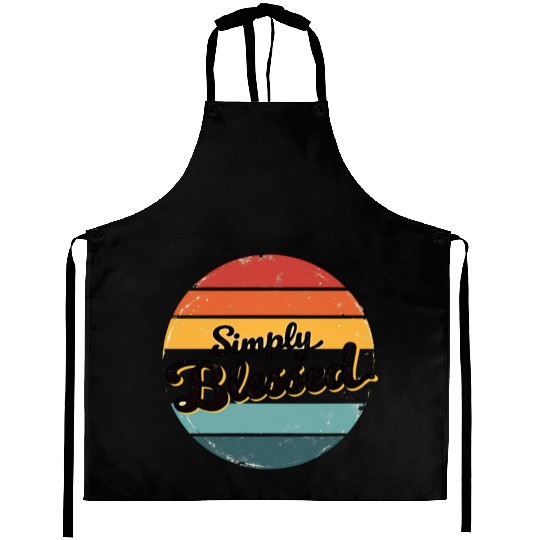 Simply Blessing, Simply Blessed Motivational Quote Aprons
