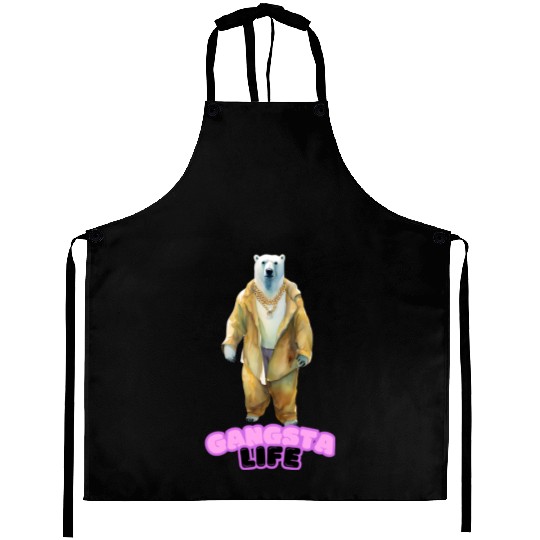 Gangsta Life Polar Bear 3 Aprons