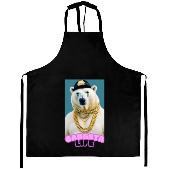 Gangsta Life Polar Bear 2 Aprons