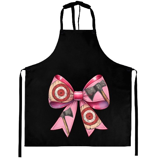 Coquette Bow Axe Throwing Axe Thrower Mothers Day Aprons