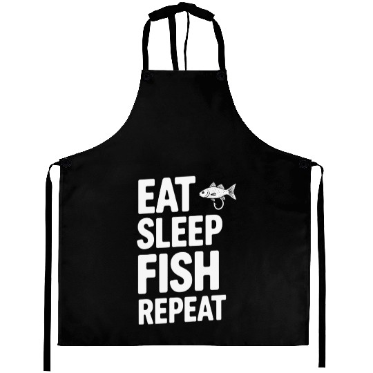 Eat Sleep Fish Repeat River Fishing Aprons