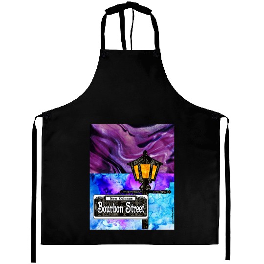 Purple Bourbon Street Lamp Post Aprons