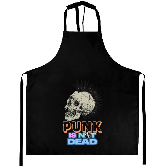 Punk Skull Mohawk Design – Punk Is Not Dead Aprons