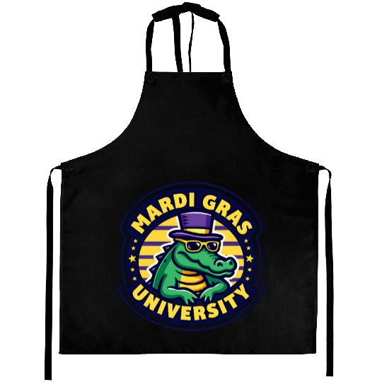 Mardi Gras University Alligator Men's Mardi Gras Aprons