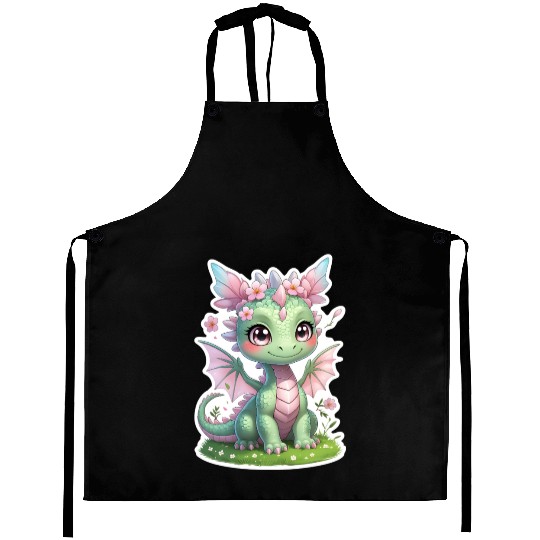cute dragon (spring) Aprons