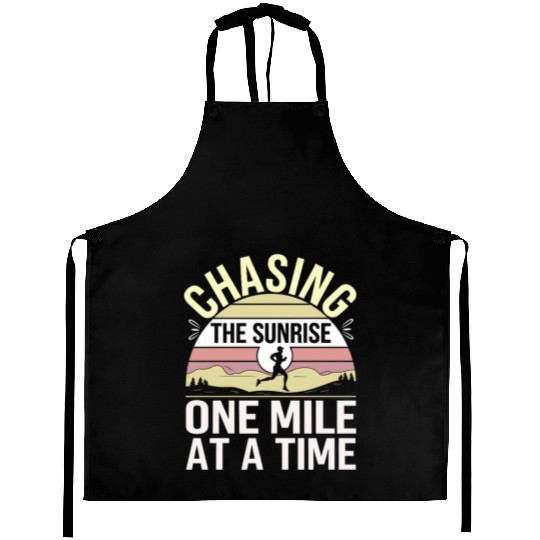 Sunrise Runner Early Morning Fitness Dawn Running Aprons