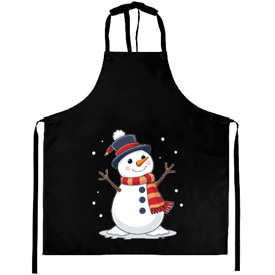 Happy Snowman Aprons