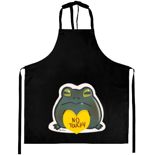 NO Touchy! Grumpy toad. Aprons