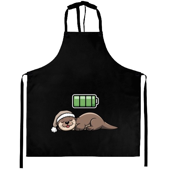 Sea Otter Sleeping Recharging Night Bedtime Aprons