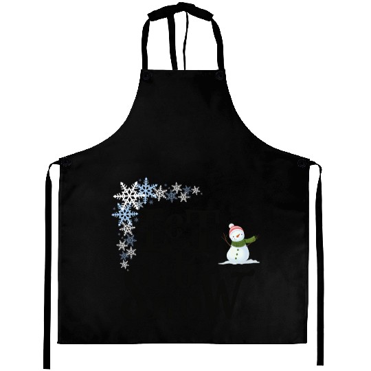 Let It Snow Funny Geek Winter Cool Design Aprons