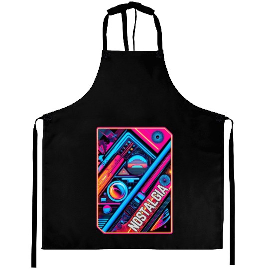 Neon Nostalgia - Vintage vibes Aprons