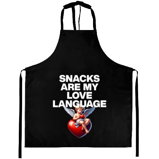 Snacks Are My Love Language Aprons