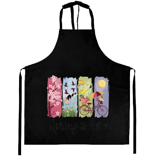 Spring Magic – Flowers, Bicycle & Nature Aprons